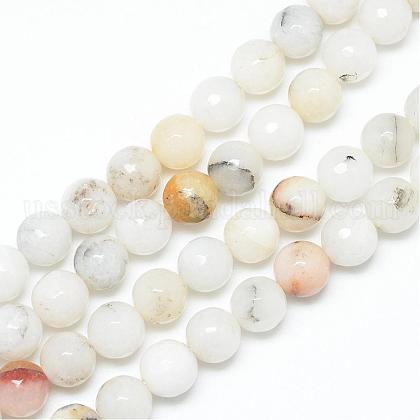 Natural Agate Bead Strands US-G-R346-6mm-26-1