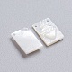 Natural White Shell Mother of Pearl Shell Charms US-SSHEL-I024-05-3