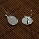 Clear Domed Glass Cabochon Cover and Brass Leverback Earring Settings for DIY US-DIY-X0160-S-RS-5