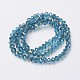 Electroplate Transparent Glass Beads Strands US-EGLA-A034-T6mm-S18-2