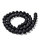 Grade A Natural Black Agate Beads Strands US-G447-4-2