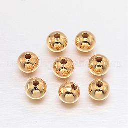 Brass Round Spacer Beads US-KK-L147-197-4mm-NR