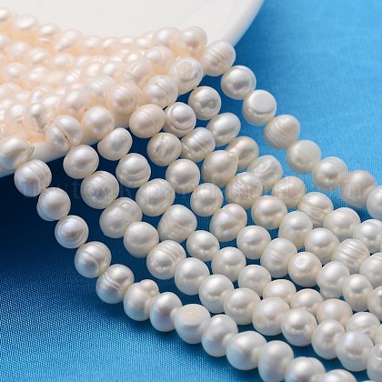 Natural Cultured Freshwater Pearl Beads Strands US-SPPA003Y-1-1