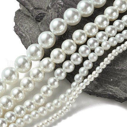 Dyed Glass Pearl Round Beads Strands US-HY-X0001-06-1