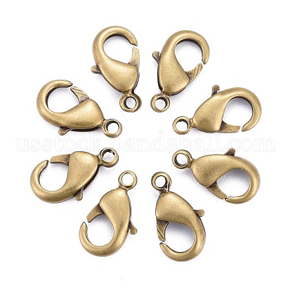 Brass Lobster Claw Clasps US-KK-902-AB-NF-1