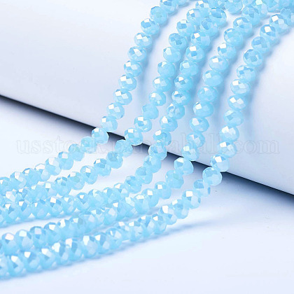 Electroplate Glass Beads Strands US-EGLA-A034-J10mm-B05-1