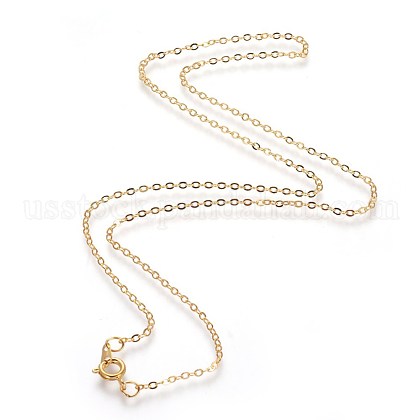 Brass Cable Chain Necklaces US-SW028-G-NF-1