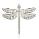 Platinum Alloy Enamel Dragonfly Big Pendants US-ENAM-J033-04P-2
