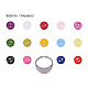 2-Hole Flat Round Resin Sewing Buttons Sets US-BUTT-PH0002-01-2
