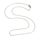 Classic Plain 304 Stainless Steel Mens Womens Necklaces Unisex Cable Chain Necklaces US-NJEW-507L-7-2