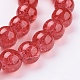 Spray Painted Crackle Glass Beads Strands US-CCG-Q001-10mm-13-3