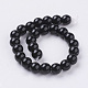 Synthetic Black Stone Beads Strands US-G-G088-8mm-2