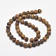 Frosted Natural Tiger Eye Round Bead Strands US-G-E262-02-10mm-3