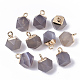Natural Grey Agate Charms US-G-S359-015D-1