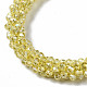 Faceted Transparent Glass Beads Stretch Bracelets US-BJEW-S144-002C-04-3