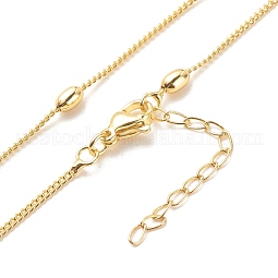 Brass Satellite Chains Necklace for Women US-NJEW-P265-17G