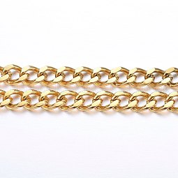 Vacuum Plating 304 Stainless Steel Cuban Link Chains US-CHS-H020-06G