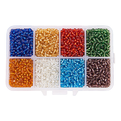 PandaHall Elite 8/0 Round Glass Seed Beads US-SEED-PH0006-3mm-10-1