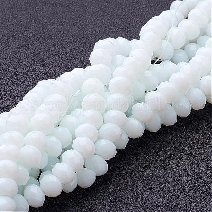 Imitation Jade Faceted Glass Beads Strands US-GM6MMY-78-1