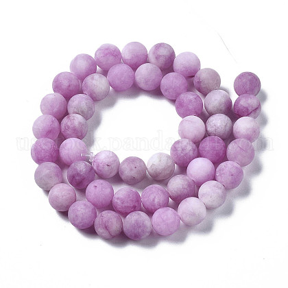 Natural White Jade Bead Strands&nbsp;US-G-R297-8mm-50-3