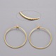 Brass Hoop Earrings US-KK-T032-005G-3