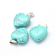 Heart Natural & Synthetic Mixed Stone Pendants US-G-Q371-M-3