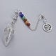 Chakra Jewelry Natural Quartz Crystal Cone Dowsing Pendulums US-G-G771-E07-2
