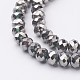 Electroplate Glass Beads Strands US-GR6X8MMY-S-2