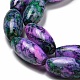 Baking Painted Glass Beads Strands US-DGLA-S115-22x10-S17-5