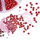 Red 6/0 Round Glass Seed Beads Diameter 4mm Loose Beads With Value Pack for Jewelry Making US-SEED-PH0001-05A-2