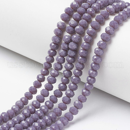 Opaque Solid Color Glass Beads Strands US-EGLA-A034-P3mm-D11-1