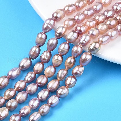 Natural Cultured Freshwater Pearl Beads Strands US-PEAR-N012-06A-1