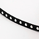 Silver Aluminum Studded Faux Suede Cord US-LW-D004-01-S-2