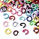 Spray Painted Iron Open Jump Rings US-IFIN-T017-04B-1