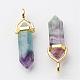 Natural Fluorite Pointed Pendants US-G-G902-A07-1