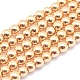 Electroplate Non-magnetic Synthetic Hematite Beads Strands US-G-L485-01G-LG-1