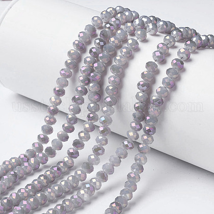 Electroplate Glass Beads Strands US-EGLA-A034-J10mm-G02-1