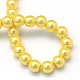 Baking Painted Pearlized Glass Pearl Round Bead Strands US-HY-Q003-6mm-67-4