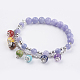 Natural & Synthetic Mixed Stone Stretch Bracelets US-BJEW-JB03533-2