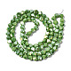 Electroplate Opaque Solid Color Glass Beads Strands US-EGLA-N006-002-3