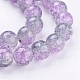 Spray Painted Crackle Glass Beads Strands US-CCG-Q002-10mm-02-3