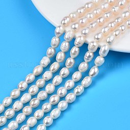 Natural Cultured Freshwater Pearl Beads Strands US-PEAR-N012-06C