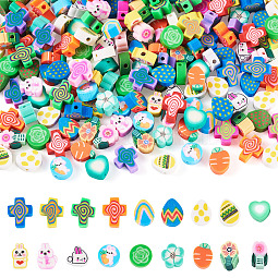 Easter Themes Handmade Polymer Clay Beads US-CLAY-TA0001-67
