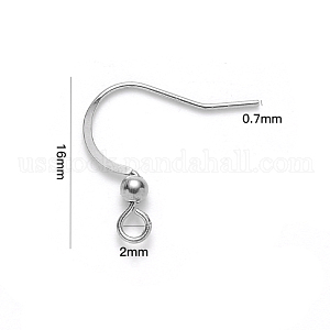 304 Stainless Steel French Earring Hooks US-STAS-S111-004