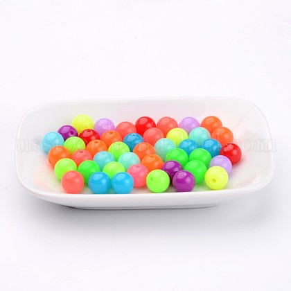 Fluorescent Acrylic Beads US-X-MACR-R517-10mm-M-1