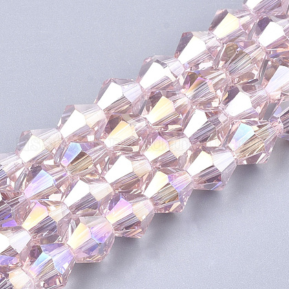 Electroplate Glass Beads Strands US-EGLA-Q118-6mm-B12-1