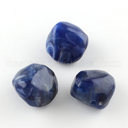 Nuggets Imitation Gemstone Acrylic Beads US-OACR-R044-02-1