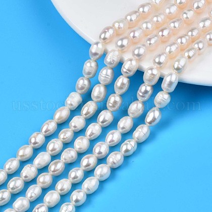 Natural Cultured Freshwater Pearl Beads Strands US-PEAR-N012-06C-1