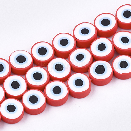 Handmade Polymer Clay Beads Strands&nbsp;US-CLAY-S092-22B-1