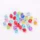 Mixed Color Chunky Dyed Transparent Acrylic Faceted Bicone Spacer Beads for Kids Jewelry US-X-DBB6mm-2